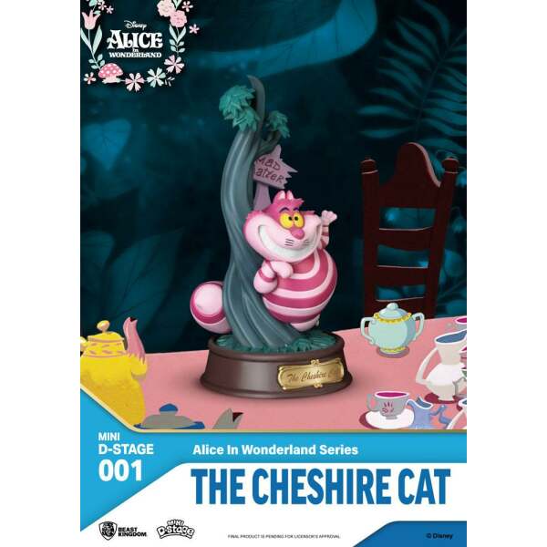 Mini Diorama Stage The Cheshire Cat Estatua Alicia en el País de las Maravillas PVC 10cm Beast Kingdom - Collector4U.com