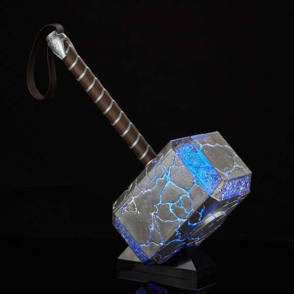 Martillo electrónico premium Mjolnir de Mighty Thor Thor: Love and Thunder Marvel Legends 1/1 49 cm Hasbro - Collector4U.com