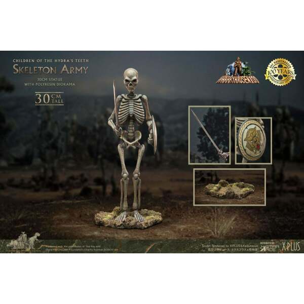 Estatua Gigantic Soft Vinyl Ray Harryhausens Skeleton Army Children of the Hydra's Teeth Jasón y los argonautas 32 cm - Collector4U.com