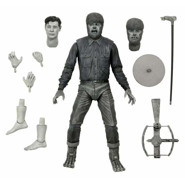 Figura Ultimate The Wolf Man Universal Monsters (Black & White) 18 cm Neca - Collector4U.com