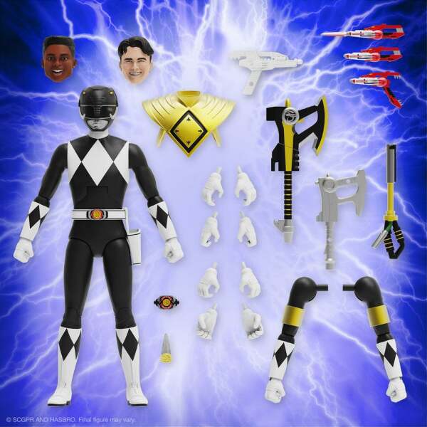 Figura Ultimates Black Ranger Mighty Morphin Power Rangers Galácticos 18 cm - Collector4U.com