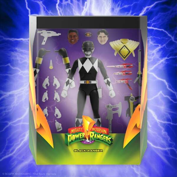 Figura Ultimates Black Ranger Mighty Morphin Power Rangers Galácticos 18 cm - Collector4U.com