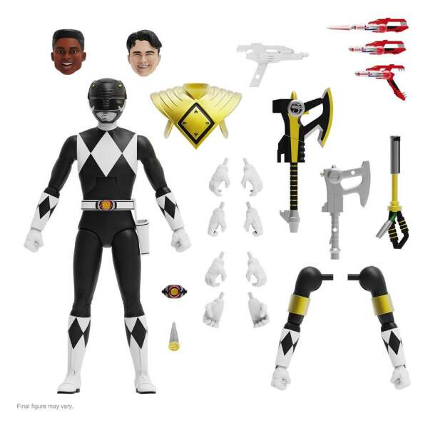 Figura Ultimates Black Ranger Mighty Morphin Power Rangers Galácticos 18 cm - Collector4U.com