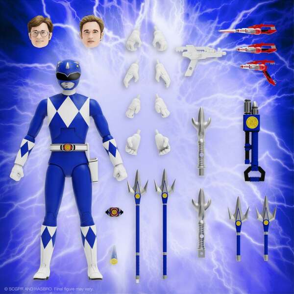 Figura Ultimates Blue Ranger Mighty Morphin Power Rangers Galácticos 18 cm - Collector4U.com