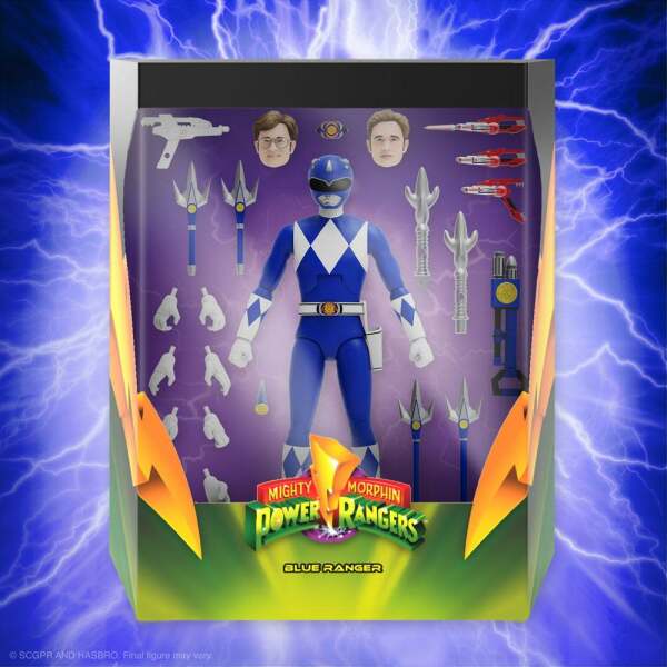 Figura Ultimates Blue Ranger Mighty Morphin Power Rangers Galácticos 18 cm - Collector4U.com