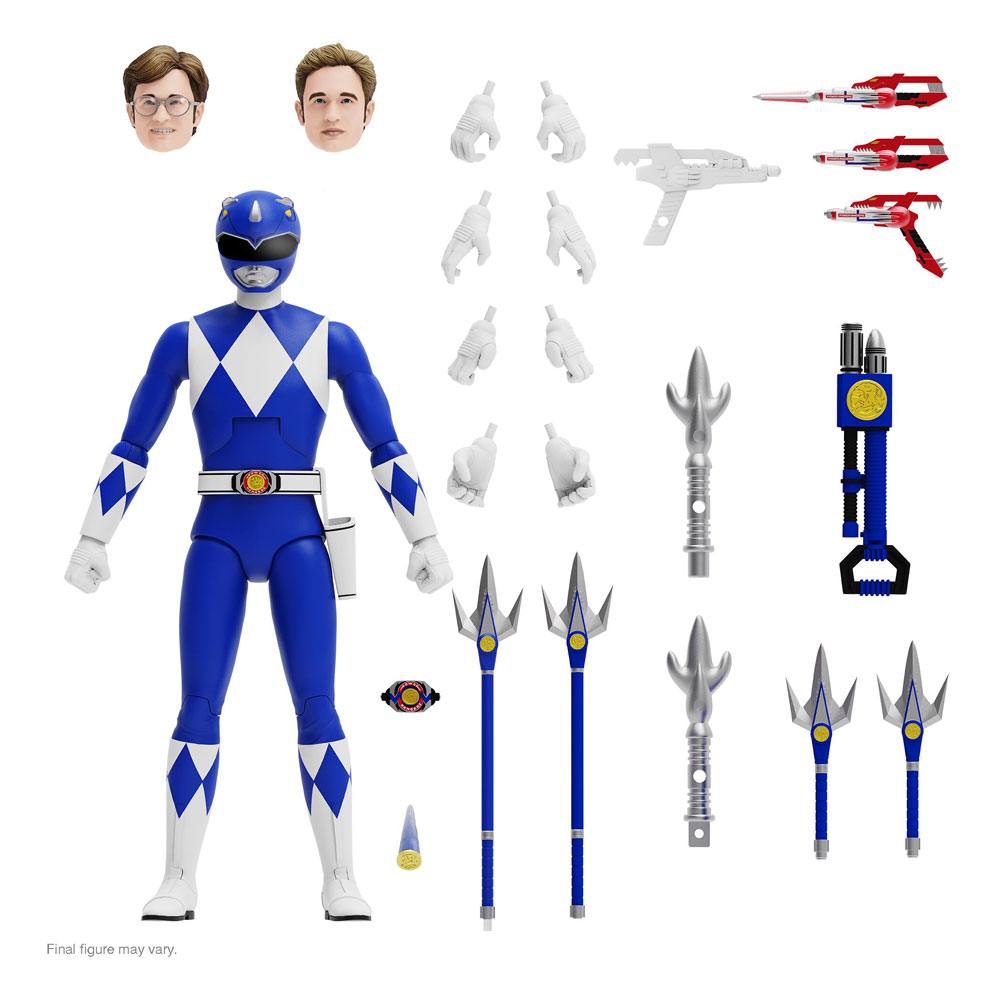 Figura Ultimates Blue Ranger Mighty Morphin Power Rangers Galácticos 18 cm - Collector4U.com