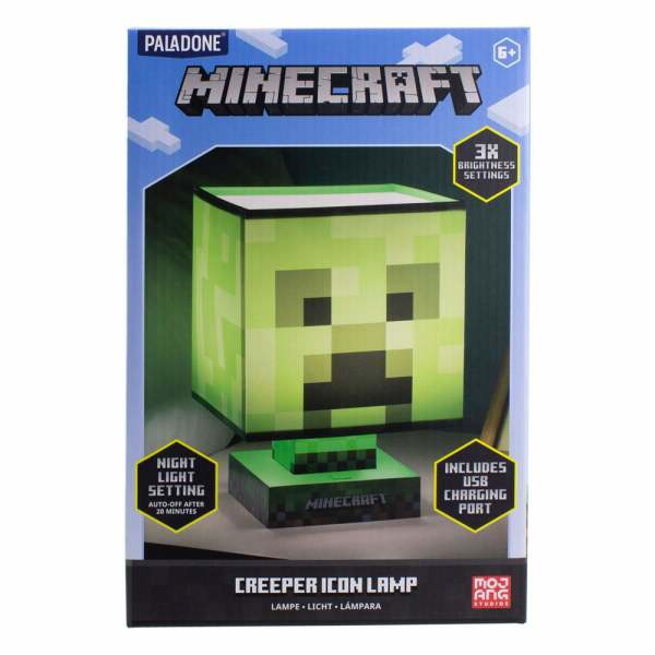 Lámpara y Cargador USB Creeper Minecraft 26 cm - Collector4U.com