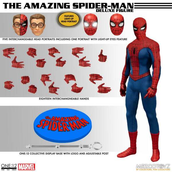 Figura Spider-Man Deluxe Edition Marvel Universe 1/12 The Amazing 16 cm Mezco Toys - Collector4U.com