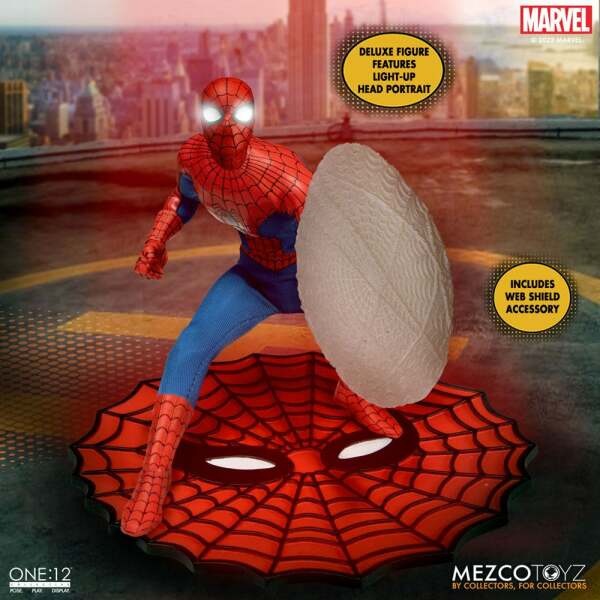 Figura Spider-Man Deluxe Edition Marvel Universe 1/12 The Amazing 16 cm Mezco Toys - Collector4U.com