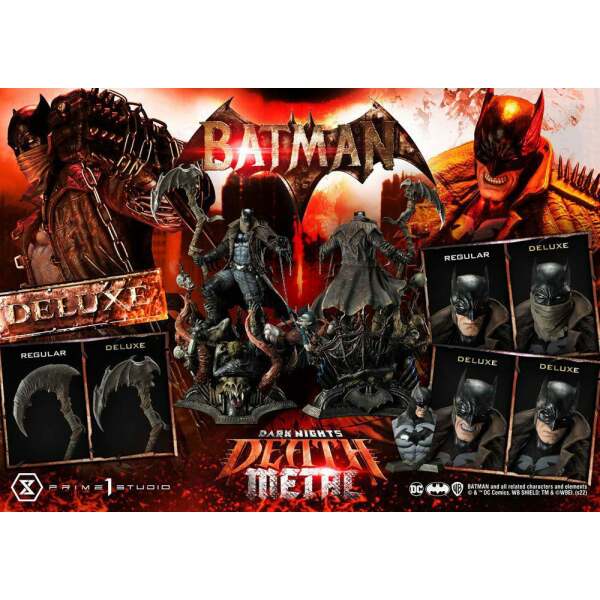 Estatua Death Metal Batman Deluxe Bonus Ver. Dark Knights: Metal 1/3 105 cm - Collector4U.com