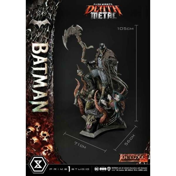 Estatua Death Metal Batman Deluxe Bonus Ver. Dark Knights: Metal 1/3 105 cm - Collector4U.com