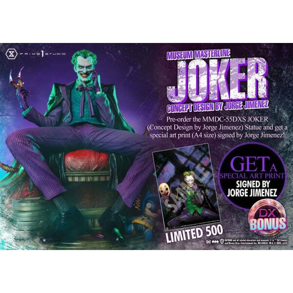 Estatua The Joker Deluxe Bonus Version Concept Design by Jorge Jimenez DC Comics 1/3 53 cm - Collector4U.com