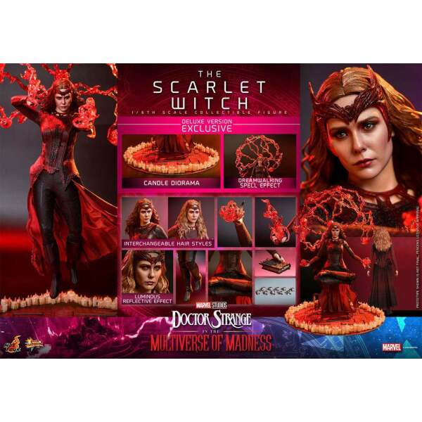 Figura The Scarlet Witch (Deluxe Version) Doctor Strange en el Multiverso de la Locura Movie Masterpiece 1/6  28 cm Hot Toys - Collector4U.com