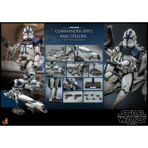 Figura Commander Appo & BARC Speeder Star Wars The Clone Wars 1/6 30 cm Hot Toys - Collector4U.com