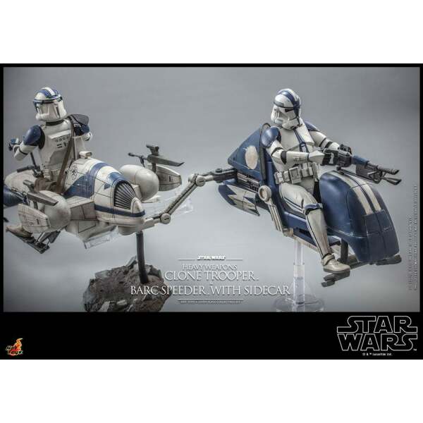 Figura Clone Trooper & BARC Speeder with Sidecar Star Wars The Clone Wars 1/6 Heavy Weapons 30 cm Hot Toys - Collector4U.com