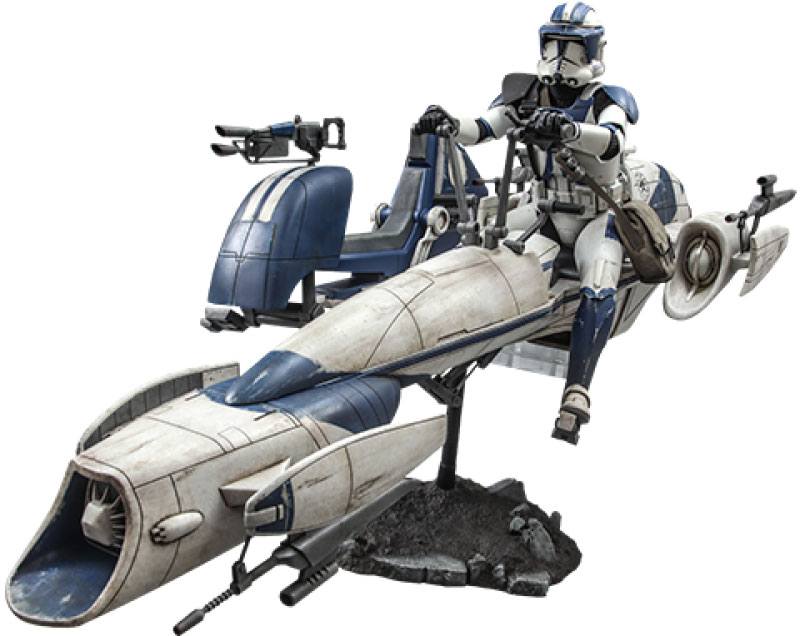 Figura Clone Trooper & BARC Speeder with Sidecar Star Wars The Clone Wars 1/6 Heavy Weapons 30 cm Hot Toys