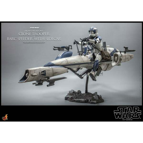 Figura Clone Trooper & BARC Speeder with Sidecar Star Wars The Clone Wars 1/6 Heavy Weapons 30 cm Hot Toys - Collector4U.com