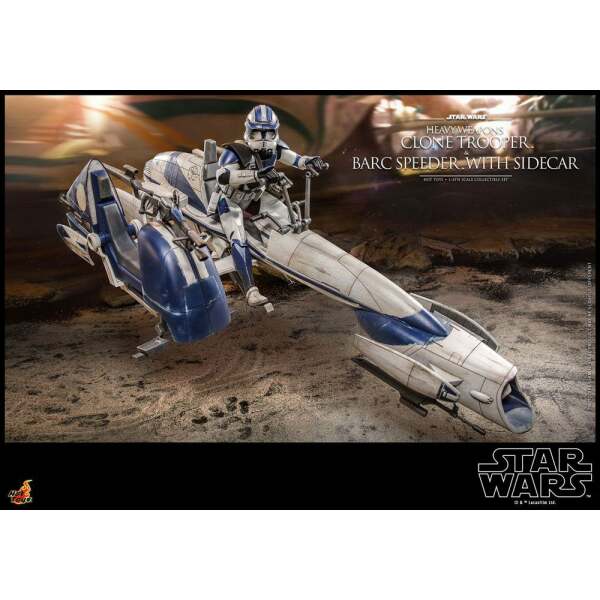 Figura Clone Trooper & BARC Speeder with Sidecar Star Wars The Clone Wars 1/6 Heavy Weapons 30 cm Hot Toys - Collector4U.com