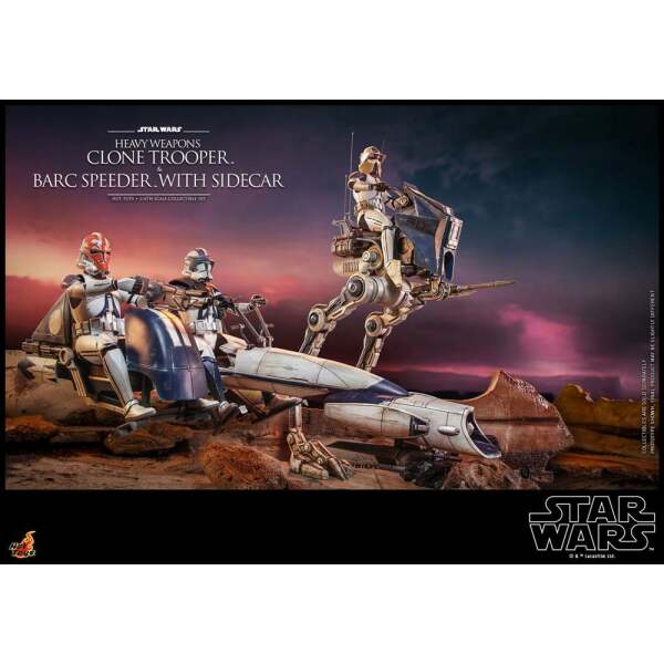 Figura Clone Trooper & BARC Speeder with Sidecar Star Wars The Clone Wars 1/6 Heavy Weapons 30 cm Hot Toys - Collector4U.com