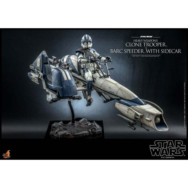 Figura Clone Trooper & BARC Speeder with Sidecar Star Wars The Clone Wars 1/6 Heavy Weapons 30 cm Hot Toys - Collector4U.com