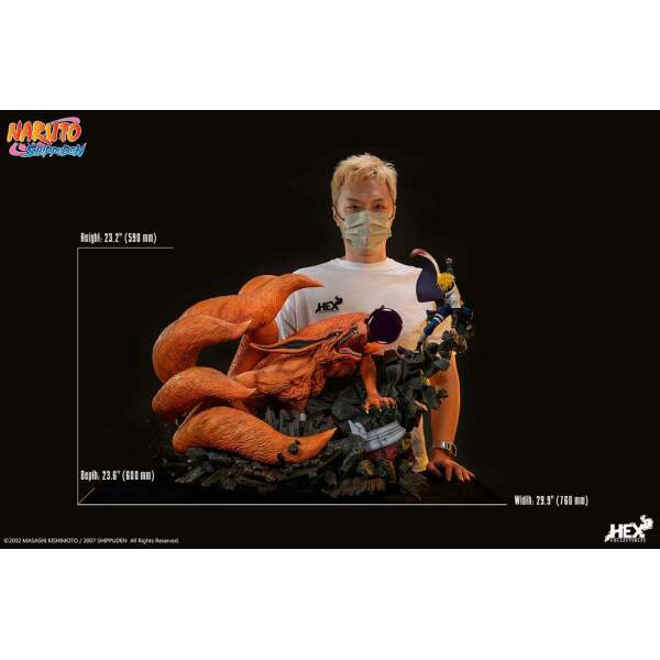 Estatua Battle of Destiny Namikaze Minato vs Kurama Naruto Shippuden 1/8 59 cm - Collector4U.com