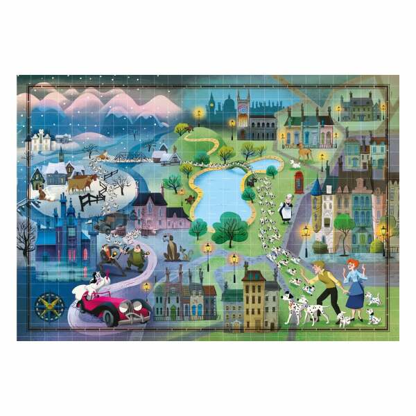 Disney Story Maps Puzzle 101 Dálmatas (1000 piezas) - Collector4U.com