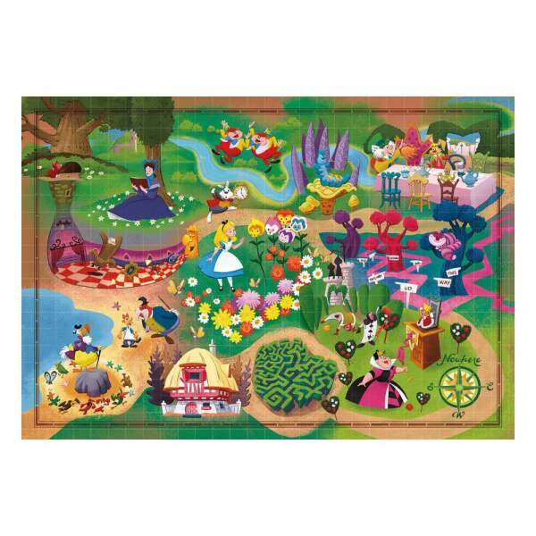 Disney Story Maps Puzzle Alicia en el país de las maravillas (1000 piezas) - Collector4U.com