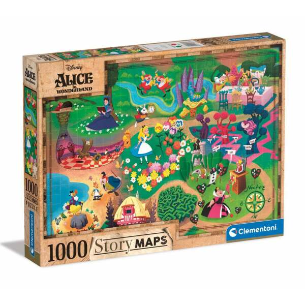 Disney Story Maps Puzzle Alicia en el país de las maravillas (1000 piezas) - Collector4U.com