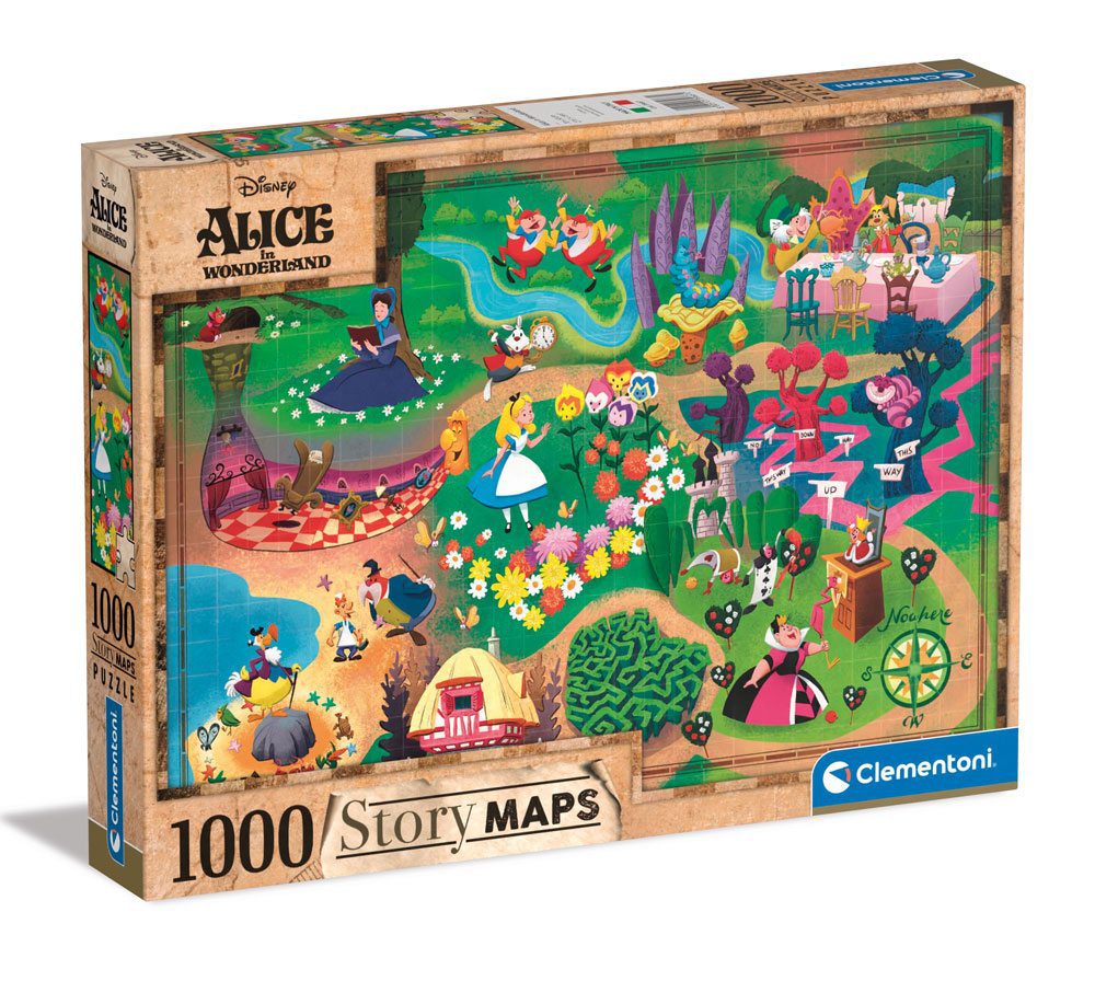 Disney Story Maps Puzzle Alicia en el país de las maravillas (1000 piezas)