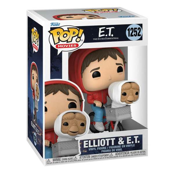 Funko Elliot w/ET in Bike Basket E.T. El Extraterrestre POP! Vinyl Figura 9 cm - Collector4U.com