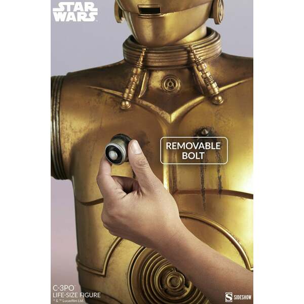 Estatua tamaño real C-3PO Star Wars 188 cm Sideshow - Collector4U.com