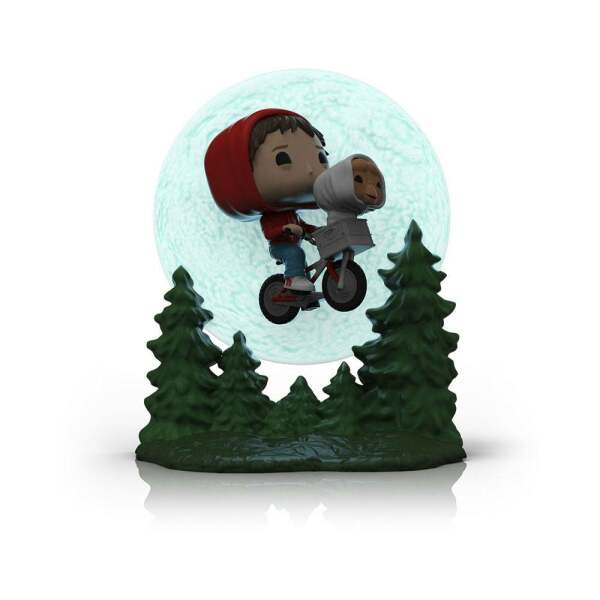 Funko Elliot and ET Flying E.T. El Extraterrestre POP! Moment Vinyl Figura (GITD) 9 cm - Collector4U.com