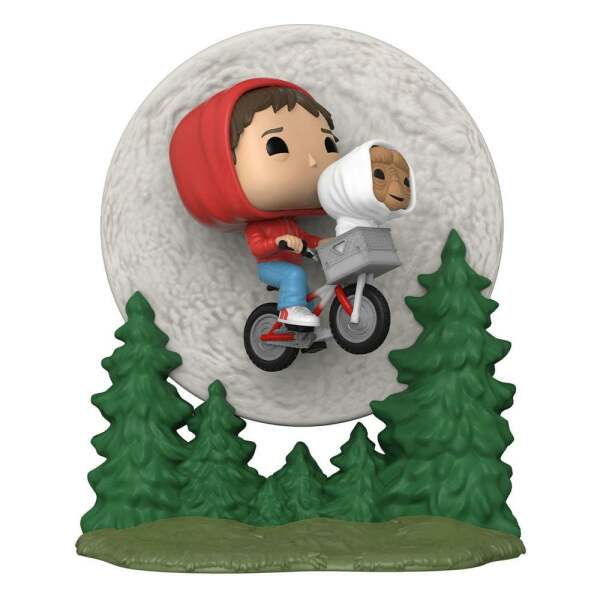 Funko Elliot and ET Flying E.T. El Extraterrestre POP! Moment Vinyl Figura (GITD) 9 cm - Collector4U.com