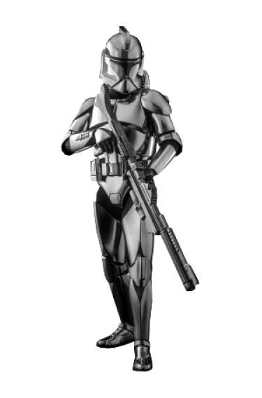 Figura Clone Trooper (Chrome Version) Star Wars 1/6 2022 Convention Exclusive 30 cm