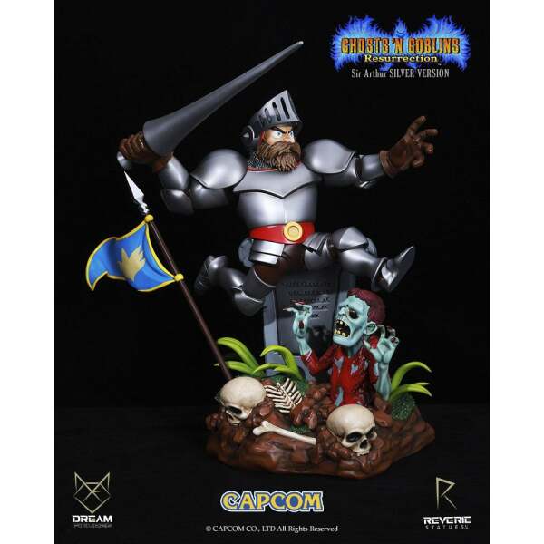 Estatua Sir Arthur Silver Version Ghosts ‘n Goblins Resurrection 1/6 44 cm - Collector4u.com