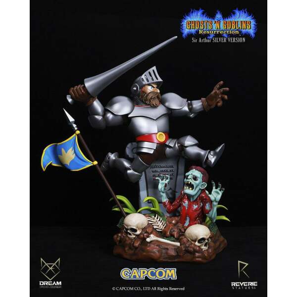 Estatua Sir Arthur Silver Version Ghosts ‘n Goblins Resurrection 1/6 44 cm - Collector4u.com