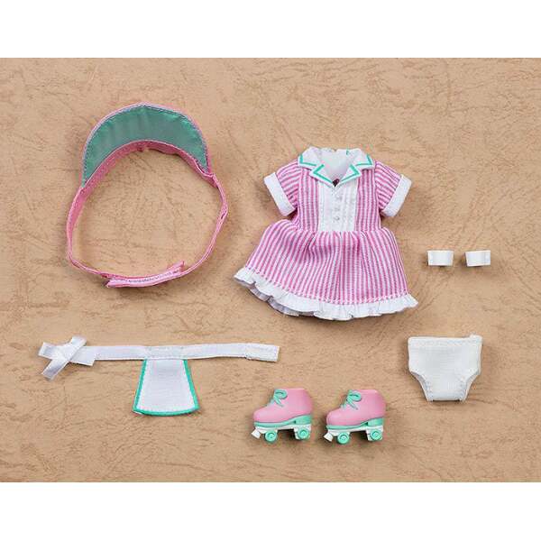 Accesorios para las Figuras Nendoroid Original Character Doll Outfit Set: Diner – Girl (Pink) - Collector4u.com