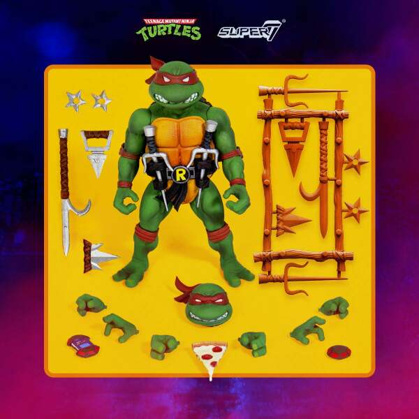 Figura Ultimates Raphael Tortugas Ninja 18 Cm Super7