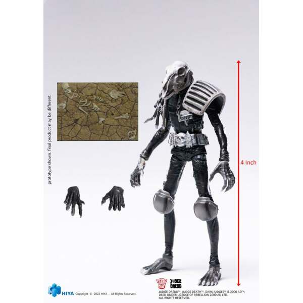 Figura Exquisite Mini Black and White Judge Mortis 2000 AD 1/18 10 cm - Collector4u.com