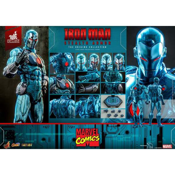 Figura Iron Man Stealth Armor Hot Toys Exclusive Marvel Comics Diecast 1/6 33 cm - Collector4u.com