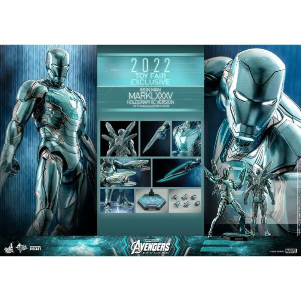 Figura Diecast 1/6 Iron Man Mark LXXXV Vengadores: Endgame (Holographic Version) 2022 Toy Fair Exclusive 33 cm - Collector4u.com