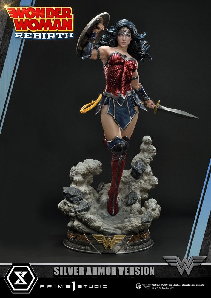 Estatua Wonder Woman Rebirth Silver Armor Version DC Comics 1/3 75 cm