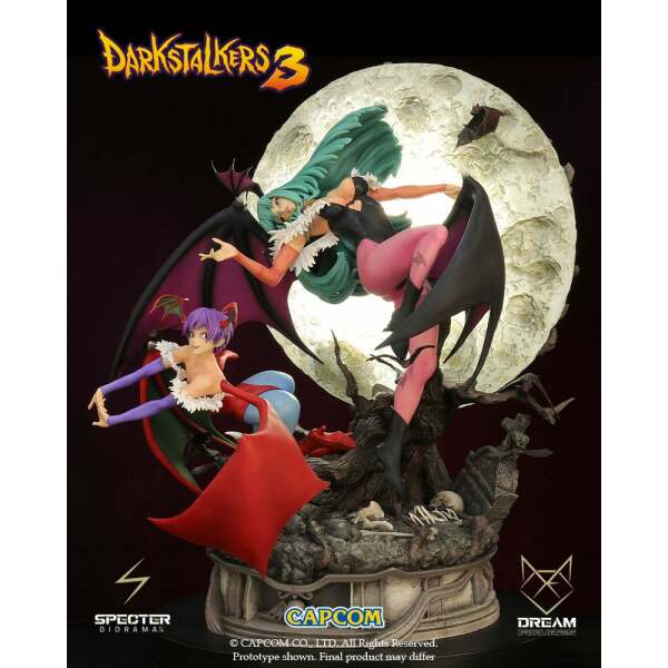 Diorama Morrigan y Lilith Darkstalkers 3 1/6 47 cm - Collector4u.com