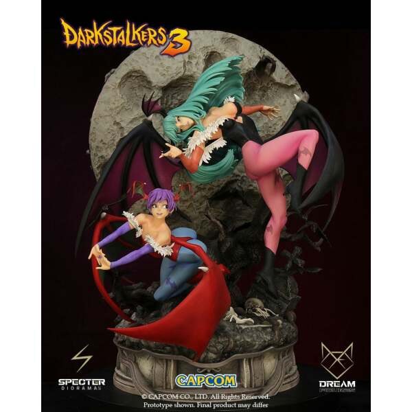 Diorama Morrigan y Lilith Darkstalkers 3 1/6 47 cm - Collector4u.com