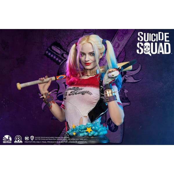 Busto tamaño real Harley Quinn Escuadrón Suicida 77 cm - Collector4u.com