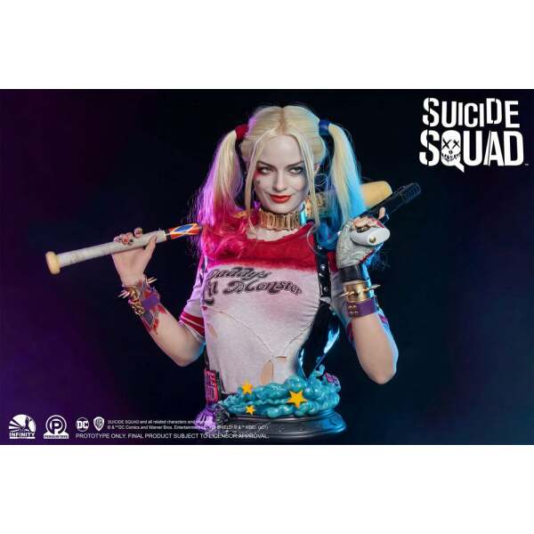 Busto tamaño real Harley Quinn Escuadrón Suicida 77 cm - Collector4u.com