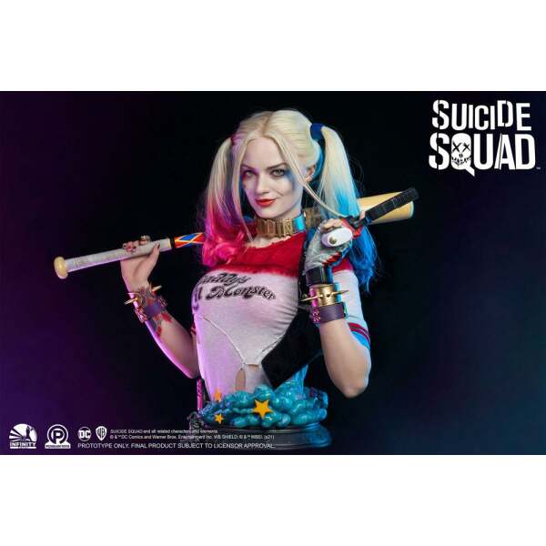 Busto tamaño real Harley Quinn Escuadrón Suicida 77 cm - Collector4u.com