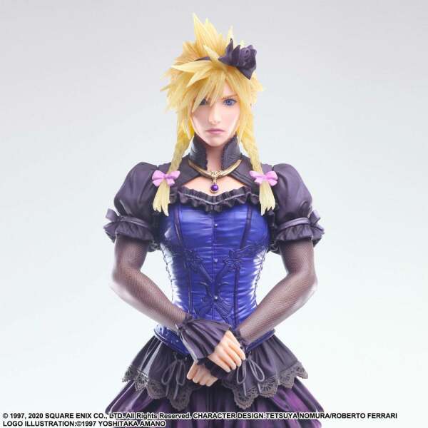 Estatua Cloud Strife Dress Final Fantasy VII Remake Static Arts Gallery Ver. 28 cm - Collector4u.com