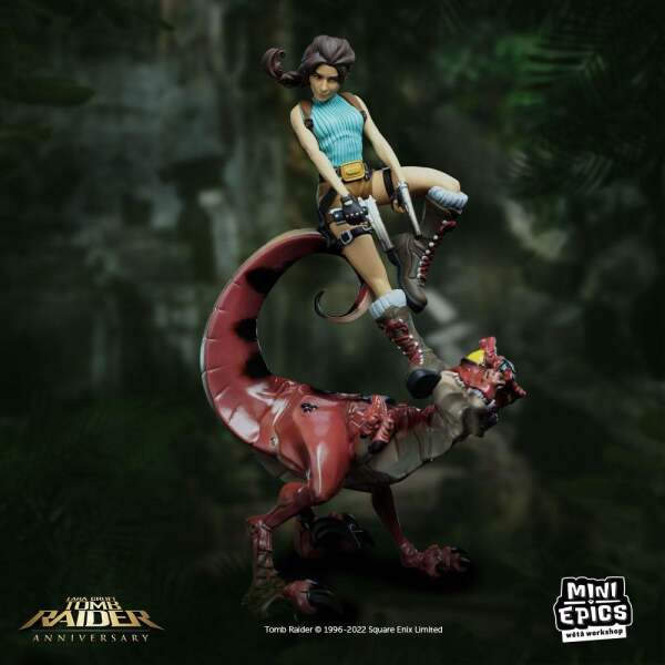 Figura Mini Epics Lara Croft Raptor Tomb Raider 24 Cm 8