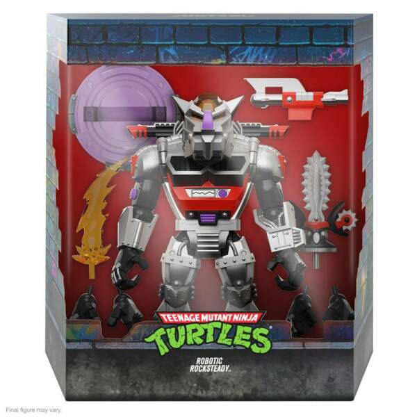 Figura Ultimates Robot Rocksteady Tortugas Ninja 20 cm - Collector4u.com